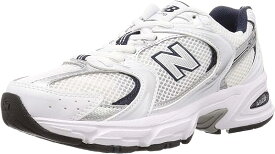 ニューバランス MR530 SG スニーカー ユニセックス ホワイト/シルバー/ネイビー ABZORB搭載 軽量設計 高通気メッシュ
