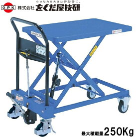 をくだ屋技研 リフトテーブルキャデ 最大積載量250Kg テーブル800x500mm 最低高245mm 最高高850mm LTX-H250-8