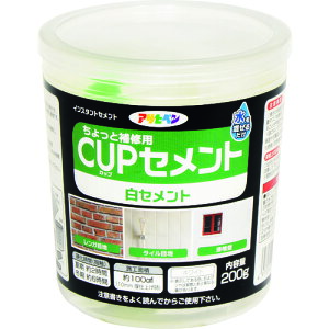 アサヒペン カップセメント 200g ホワイト 311672 【114-4453】