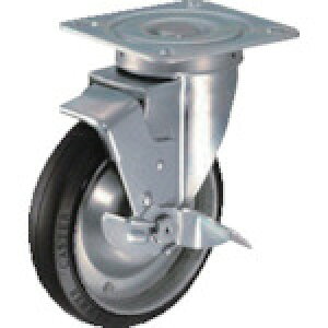 ハンマー 旋回式ゴム車輪(ローラーベアリング)180mm ストッパー付 419S-RB180 【125-2071】