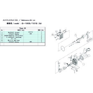 ULVAC �^��|���v�p�����e�i���X�L�b�h G�|100S 3���^101S�p B�^�C�v G-101S MAINTENANCEKIT B �y137-4175�z