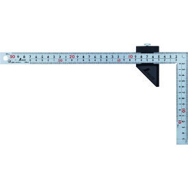 シンワ 曲尺 厚手広巾 シルバー 30cm表裏同目 8段目盛 ストッパー付 JIS 12434 【177-7747】