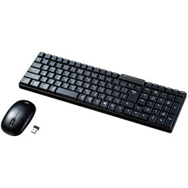 SANWA マウス付きワイヤレスキーボード SKBWL34SETBK 【246-3652】