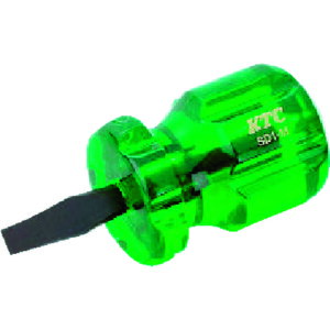 KTC 樹脂柄スタッビドライバ 刃先マイナス6mm 軸長26mm 全長72mm SD1-M 【373-7829】