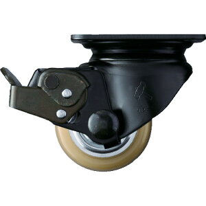 ハンマー 低床重荷重用旋回式ウレタン車輪(アルミホイール・ボールベアリング)50mm ストッパー付 545S-BAU50 【389-3014】