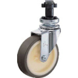 ハンマー パイプ差込み旋回式ウレタン車輪(ナイロンホイール)100mm φ38用 4202EN-UR100 【398-4788】