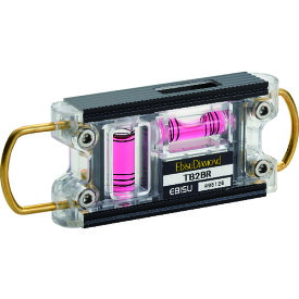 エビスダイヤモンド 水平器 トビレベル−2 ブラック／レッド ED-TB2BR 【410-5575】