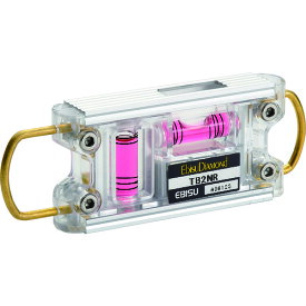 エビスダイヤモンド 水平器 トビレベル−2 シルバー／レッド ED-TB2NR 【410-5605】