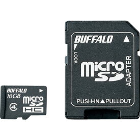 バッファロー 防水仕様 Class4対応 microSDHCカード SD変換アダプター付モデル 16GB RMSD-BS16GAB 【417-3770】