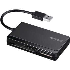 バッファロー USB2．0 マルチカードリーダー ケーブル収納モデル ブラック BSCR300U2BK 【459-4842】