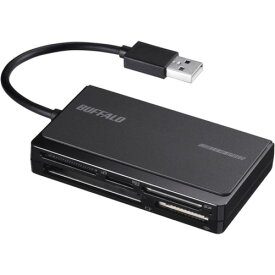 バッファロー USB2．0 マルチカードリーダー UHS−I対応 ケーブル収納モデル ブラック BSCR500U2BK 【459-4845】