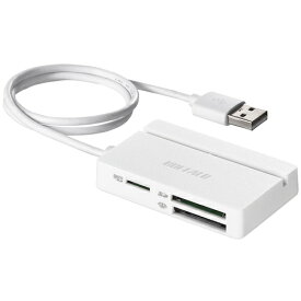 バッファロー USB2．0 マルチカードリーダー／ライター スタンダードモデル ホワイト BSCR100U2WH 【459-4850】