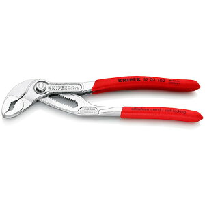 KNIPEX �E�H�[�^�[�|���v�v���C���[ �R�u�� �\�t�g�v���X�`�b�N�n���h�� 180mm 8703-180 �y471-6001�z