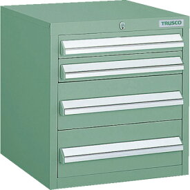 TRUSCO LVR型キャビネット 392X412XH420 引出4段 緑 LVR-422 GN(グリーン) 【502-2495】