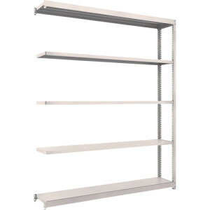 TRUSCO スチールラック M1.5型軽中量棚 1760X295X2100 5段連結 ネオグレー M1.5-7635B NG(ネオグレー) 【508-4041】