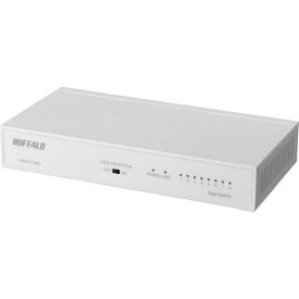 バッファロー Giga 8ポート スイッチングハブ 電源内蔵 金属筐体 マグネット付 ホワイト LSW6-GT-8NS/WH 【532-7128】