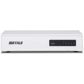 バッファロー 10／100Mbps対応 スイッチングHub 金属筐体／電源内蔵モデル 5ポート ホワイト LSW4-TX-5NS/WHD 【532-7133】
