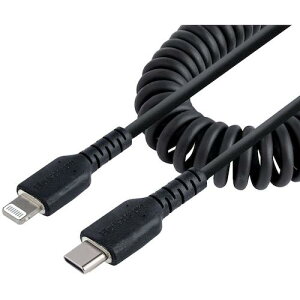 �X�^�[�e�b�N Lightning�P�[�u���^USB�|C�^50cm�^���ϋv�^�R�C���^�^�u���b�N�^iPhone ���C�g�j���O �J�[���R�[�h RUSB2CLT50CMBC �y538-9711�z