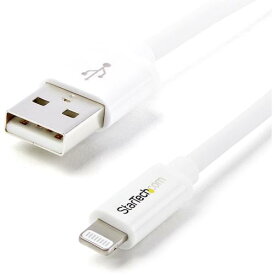 スターテック Lightningケーブル／USB－A／1m／480Mbps／Apple MFi認証／ホワイト／iPhone 充電 対応 USBLT1MW 【538-9720】