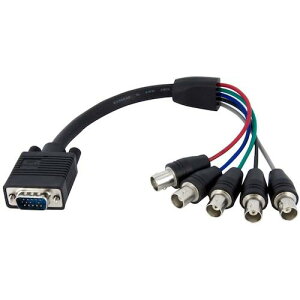 �X�^�[�e�b�N VGA�P�[�u���^VGA �| RGBHV�ϊ��^30cm�^VGA �| 5x BNC�^�I�X�|���X�^�f�B�X�v���C�P�[�u�� VGABNCMF1 �y538-9735�z