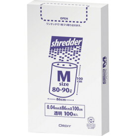 オルディ ポリバッグシュレッダー用ゴミ袋BOX M 0．04mm 透明 100P PBS-NM 【562-8862】