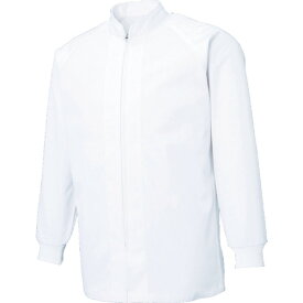 サンエス 食品工場向けジャケット 超清涼 男女共用混入だいきらい長袖コート L ホワイト FX70650R-L-C11 【795-5171】