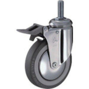 ハンマー ねじ込み旋回式ウレタン車輪(ナイロンホイール・ボールベアリング)125mm トータルロック 915MA-KUB125 【814-3376】