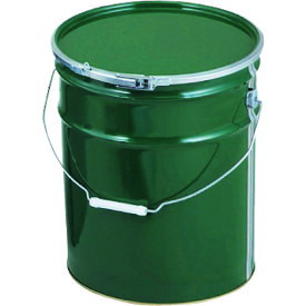 AS 金属缶 ペール缶 20L 緑 1-1806-06 【820-8267】