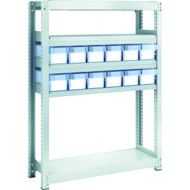 TRUSCO スチールラック M2型軽中量棚 H1200 樹脂透明引出付 小X12 M2-4335-C12 【856-3177】