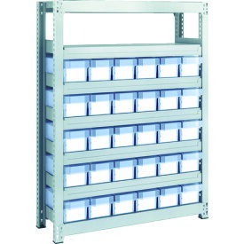 TRUSCO スチールラック M2型軽中量棚 H1200 樹脂透明引出付 小X30 M2-4337-C30 【856-3178】