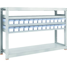 TRUSCO スチールラック M3型中量棚 H1200 樹脂透明引出付 小X26 M3-4655-C26 【856-3277】