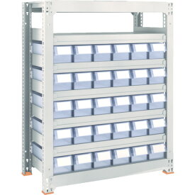 TRUSCO スチールラック M3型中量棚 H1800 樹脂透明引出付 小X12 M3-6357-C12 【856-3279】