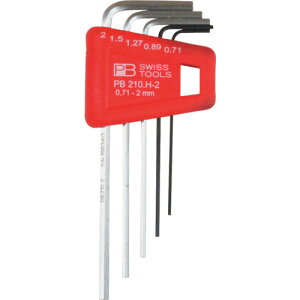 PBスイスツールズ 六角棒レンチセット(パックナシ) 210H-2 【857-1225】