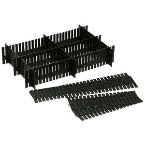 リス 導電性コンテナ 130583 コンテナーEC−22用仕切り(小)3611導電ブラック E-3611 【868-6918】