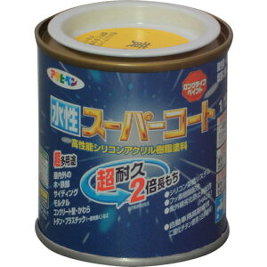 アサヒペン 水性スーパーコート 1/12L 黄色 411297 【124-8698】