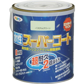 アサヒペン 水性スーパーコート 1．6L パステルグリーン 415523 【125-1820】