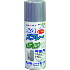 アトムサポート アトムペイント 水性スプレー 300ML シルバー 00001-09533 【204-9618】