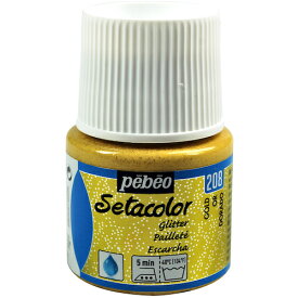 ペベオ・ジャポン Pebeo 布用水性アクリル絵具セタカラーグリッター 45ml ゴールド 329208 【576-0323】