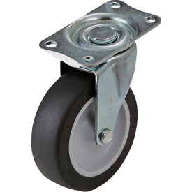 トラスコ中山 TRUSCO プレート式自在キャスターφ75 オフホワイト TYE-75EL-WC-OW 【819-1144】