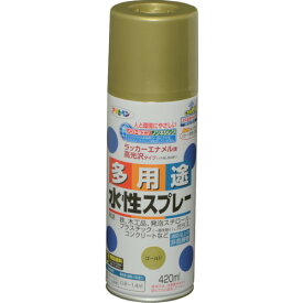 アサヒペン 水性多用途スプレー 420ML ゴールド 566362 【824-9143】