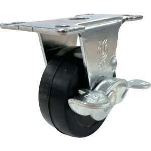 ���[�G�C �v���[�g�� �Œ� �L���X�^�[ �S�� �ԗ֌a50mm �X�g�b�p�[�t�� E�^�C�v ER�|S�^ ��t���@56×28 ER-50RS �y698-4842�z