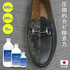 レザー用 カビ取り＆クリーナー 70ml 280ml 500ml カビ 除去 落とす 革靴 革 本革 ブーツ レザー バッグ かばん ジャケット ソファ 手入れ スエード 防カビ