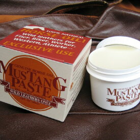 マスタングペースト MUSTANG PASTE 100ml 馬油 ホースオイル ワイルドレザー、カウレザー、シープスキン 等のお手入れに 栄養保革 クリーム 革靴 ジャケット ブーツ