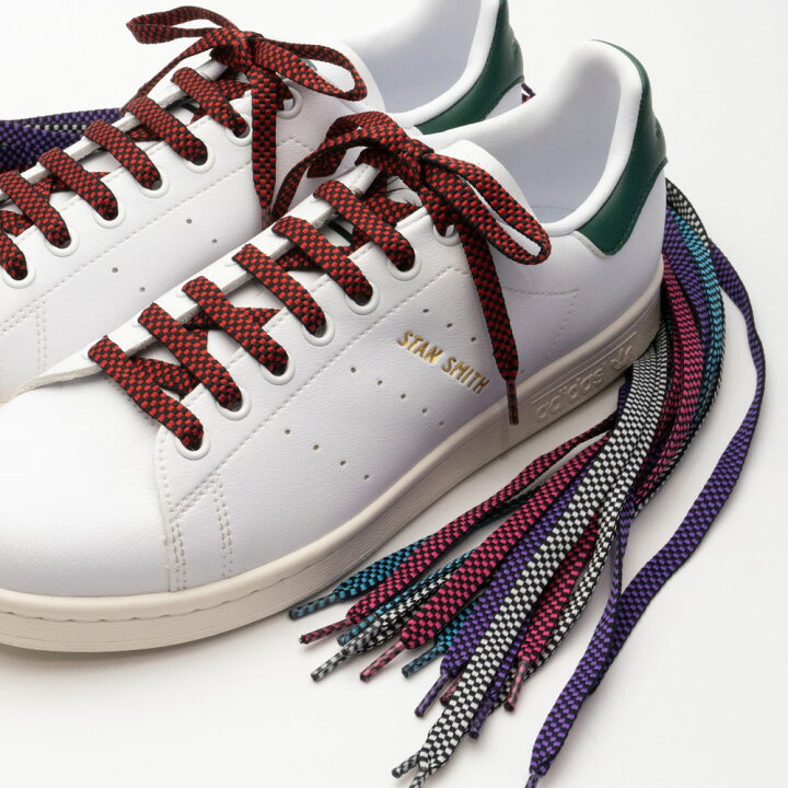 楽天市場】靴紐 靴ひも シューレース チェッカーコード 平紐 チェック  