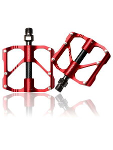 Promend【新素材】 カーボンファイバー 自転車ペダル 超軽量 3ベアリング 左右セット 耐久性 競技用 マウンテンバイクペダル