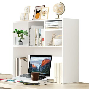 HARUMAKIデスク上置き棚 2段 机上ラック 机上台 棚 空間活用 大容量 収納ラック 多種組み立て方式 卓上 伸縮型 伸縮本立てラック 木製 スッキリ 整理整頓 ブックスタンド 本立て おしゃれ 木製