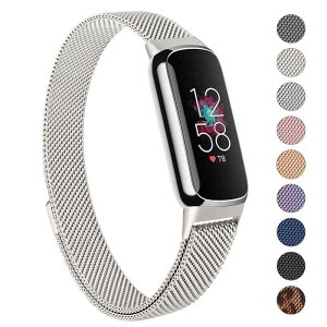 �o���h �R���p�`�u�� Fitbit Luxe �o���h �����o���h �����x���g, �X�e�����X �����x���g �������� �j�����p �}�O�l�b�g ���ߋ� ���b�V�� �ʋC