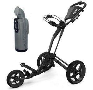 クリックギアRV2Lゴルフプッシュカート 【チャコール/ブラック】スペシャルパッケージ 目土ボトル付き