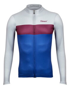 Donen Cycle(ドネン) ロングスリーブジャージ トリコロール グレー/バーガンディ/ブルー メンズ