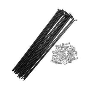 BULLSPANN 自転車スポーク 14G スチールスポーク Jベンド対応 高強度 ニップル付き 36本セット MTB/マウンテンバイク スポーク交換用 自転車パーツ